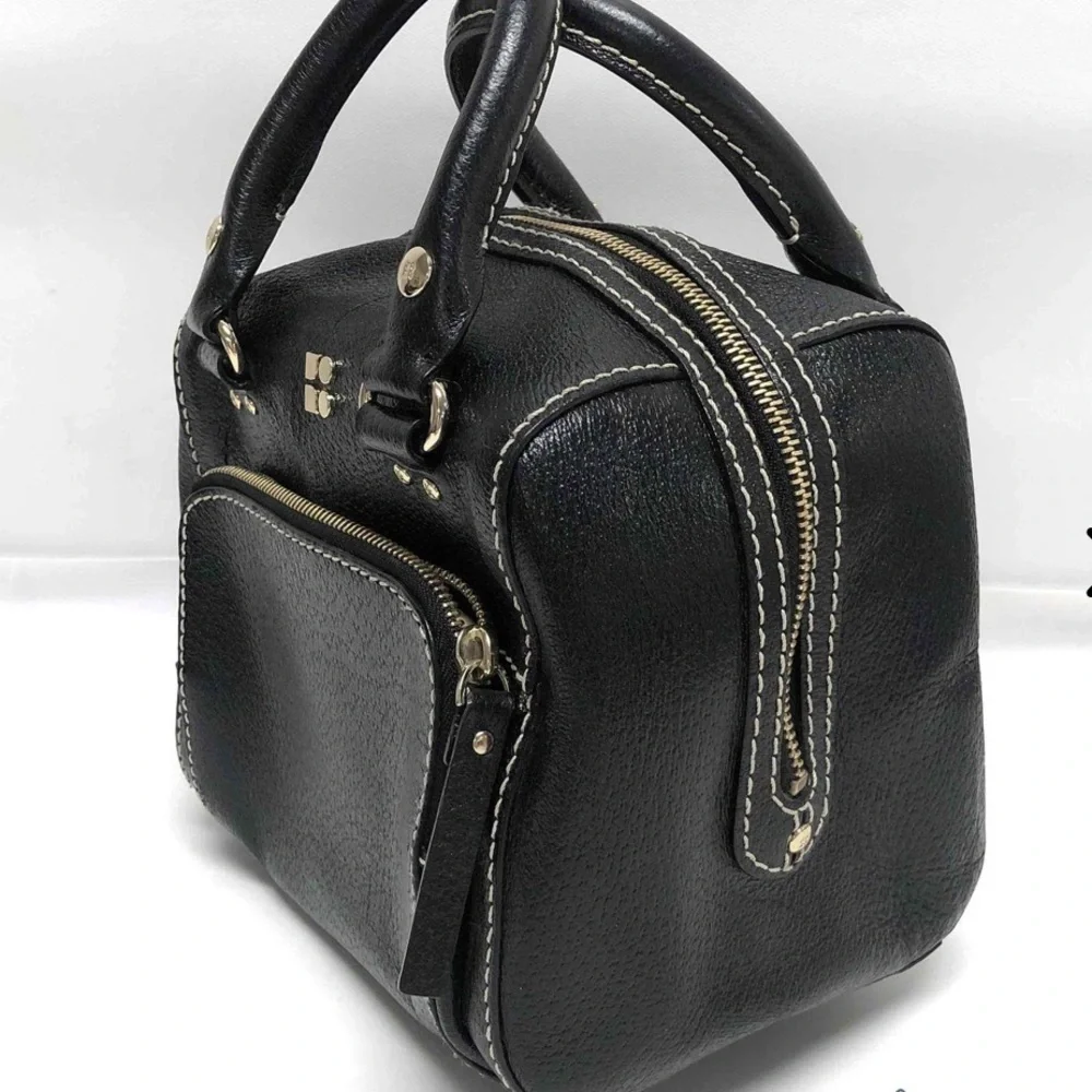 Kate spade Tarrytown Betty black pebbled leather satchel handbag NWOT